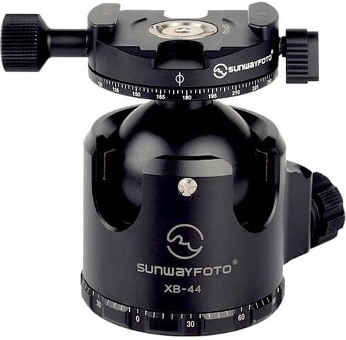 SUNWAYFOTO XB-44DDHi كرة ثلاثية الرأس مع Arca متوافق مع Panning QR Clamp Low Profile 88lb Max Load in Kuwait