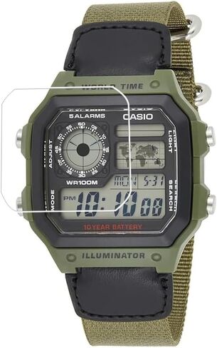 واقي شاشة Walieoka متوافق مع سلسلة Casio AE-1200/AE-1300، طبقة واقية من الزجاج المقوى بقوة 9H، شفاف كريستالي مقاوم للخدش [عبوة من قطعتين] in Kuwait