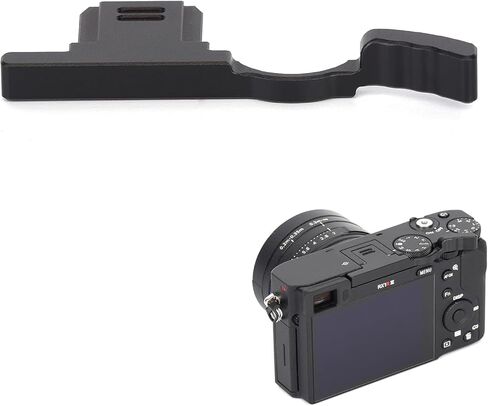 RX1R III Metal Thumb UP Grip for Sony RX1RIII RX1R3 RX1RM3 Digital Camera, Hot Shoe Full-Coverage Thumb Rest Support Holder, Not Affect The Use of Camera Buttons, Dial (Black) in Saudi Arabia