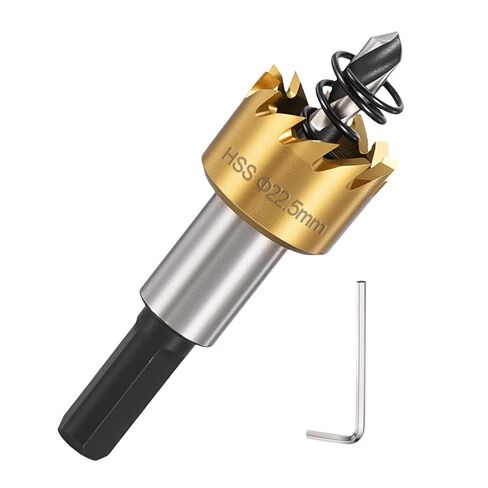 7/8" Hole Saw M2 High Speed Steel - 22.5mm Hole Cutter - Good for Thin Stainless Steel/Alloy/Aluminium/Brass/Copper - Gold in Saudi Arabia