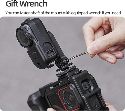 حامل محول حذاء بارد قابل للطي لـ DJI OSMO Nano، حامل OSMO Nano قابل للدوران 360 درجة وقابل للإمالة 180 درجة لإطار القفص/كاميرا DSL، التصوير الأفقي إلى الرأسي in Saudi Arabia