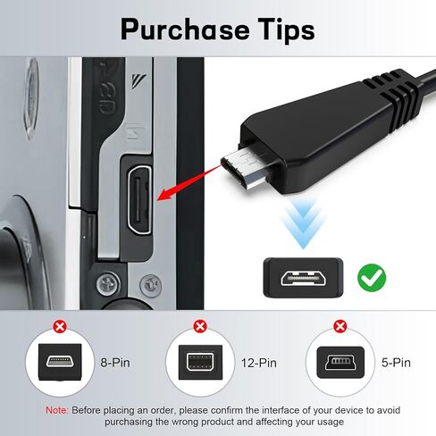 Toxaoii بديل VMC-MD3 كابل شاحن بيانات USB لسوني Cybershot DSC-HX9V HX7 HX100V TX5 TX10 TX20 TX55 TX66 T99 T110 HX100 DSC-W350 W570 W580 DSC WX5 WX7 WX9 WX10 WX30 كاميرا رقمية 5 أقدام in Saudi Arabia