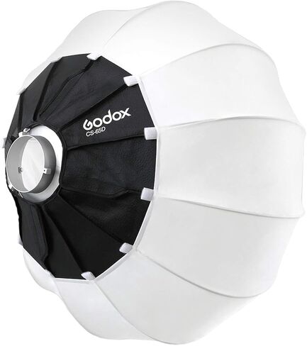 GODOX CS-65D سوفت بوكس ​​فانوس قابل للطي، صندوق ناعم للتصوير الفوتوغرافي 65 سم، حامل بوينز، أبيض in Saudi Arabia