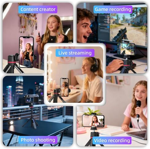 حامل ثلاثي صغير من KINGJOY للكاميرا، عصا سيلفي محمولة للسفر متوافقة مع جيب DJI OSMO 3/Insta 360 x 5/OSMO 360/Xtra/Sony/Canon/Nikon، حامل ثلاثي القوائم صغير قابل للتمدد للمكتب in Kuwait