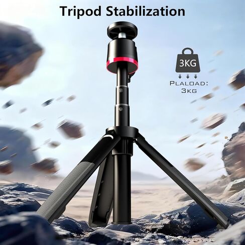 حامل ثلاثي صغير من KINGJOY للكاميرا، عصا سيلفي محمولة للسفر متوافقة مع جيب DJI OSMO 3/Insta 360 x 5/OSMO 360/Xtra/Sony/Canon/Nikon، حامل ثلاثي القوائم صغير قابل للتمدد للمكتب in Kuwait