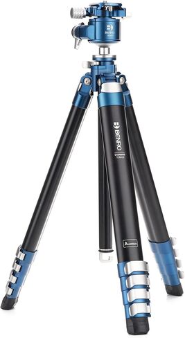Benro CyanBird Carbon Fiber Tripod Kit – 4-Section Travel Tripod with GX36PT Dual-Pan Ball Head, Arca-Swiss Plate & 39.7 lb Load Capacity for DSLR, Mirrorless & Video Cameras (TCBA25G36PT) in Kuwait