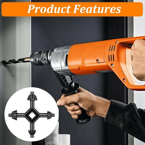 2Pack Drill Press Chuck 4 in 1 Drill Chuck Key 1/4" 3/8" 1/2" 5/8" Sizes Universal Chucks Key, Compatible with Most Drills Press & Power Tool Chucks in Saudi Arabia