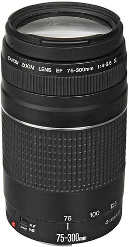 Canon EF 75-300mm f/4-5.6 III Telephoto Zoom Lens for Canon SLR Cameras, 6473A003 (Renewed) (Lens w/Pixibytes Advanced Bundle) in Saudi Arabia