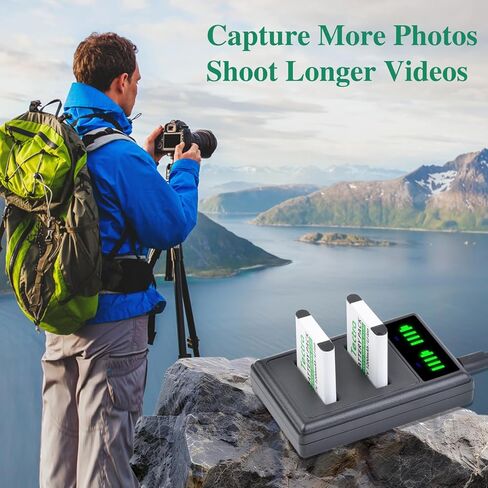 بطارية Tectra 2X Li-50B D-Li92 + شاحن مزدوج LED لـ Olympus Stylus 1010، 1020، 1030، Tough 6000، 8000، 8010، TG-630 iHS، TG-820 iHS، TG-830 iHS، TG-850، VR-340، VR-370، XZ-1، XZ-10 in Saudi Arabia