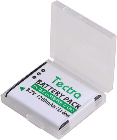 بطارية Tectra 2X Li-50B D-Li92 + شاحن مزدوج LED لـ Olympus Stylus 1010، 1020، 1030، Tough 6000، 8000، 8010، TG-630 iHS، TG-820 iHS، TG-830 iHS، TG-850، VR-340، VR-370، XZ-1، XZ-10 in Saudi Arabia