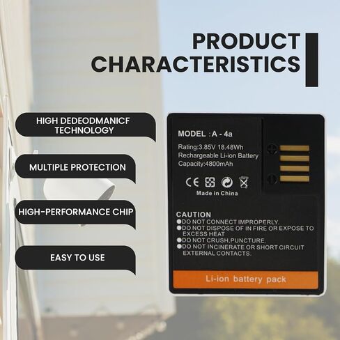 2 حزمة بطارية قابلة للشحن A-4A متوافقة مع سلسلة كاميرات Arlo Ultra، Ultra 2، Pro 3، Pro 4، Pro 5، Pro 5S 2K VMC4040P VMA5400 VMC4350P VMC4050P VMC5040 VMS4240P VMC4060P 3.85V 18.48Wh 4800mAh in Saudi Arabia