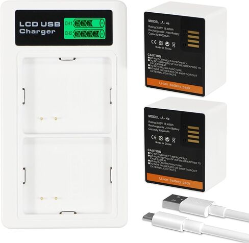 2 حزمة بطارية قابلة للشحن A-4A متوافقة مع سلسلة كاميرات Arlo Ultra، Ultra 2، Pro 3، Pro 4، Pro 5، Pro 5S 2K VMC4040P VMA5400 VMC4350P VMC4050P VMC5040 VMS4240P VMC4060P 3.85V 18.48Wh 4800mAh in Saudi Arabia
