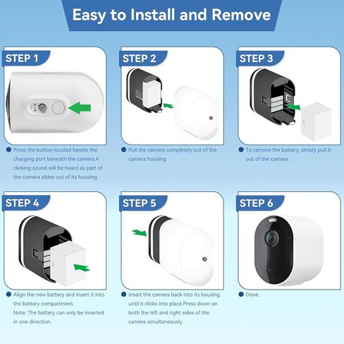 2 حزمة بطارية قابلة للشحن A-4A متوافقة مع سلسلة كاميرات Arlo Ultra، Ultra 2، Pro 3، Pro 4، Pro 5، Pro 5S 2K VMC4040P VMA5400 VMC4350P VMC4050P VMC5040 VMS4240P VMC4060P 3.85V 18.48Wh 4800mAh in Saudi Arabia