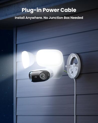 REOLINK Camera with Plug-in Power Cable, 128GB microSD Card, 4K Floodlight Camera with 180° FOV, Local Storage in Saudi Arabia