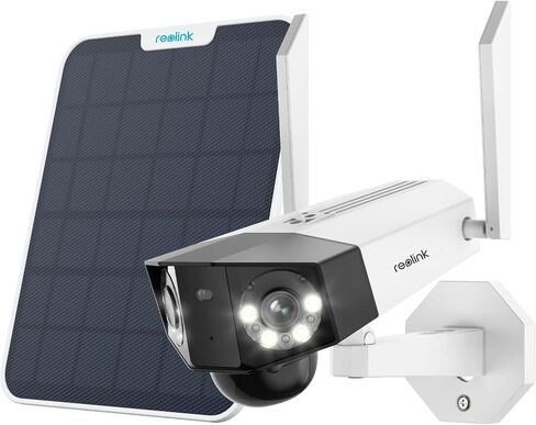 REOLINK 4K 8MP 4G LTE Cellular Security Camera Wireless Outdoor, Dual Lens 180° Wide Angle, Sim Card Included, Continuous Solar Powered, Color Night Vision, 2 Way Talk, Duo 2 LTE + Solar Panel 2 in Saudi Arabia