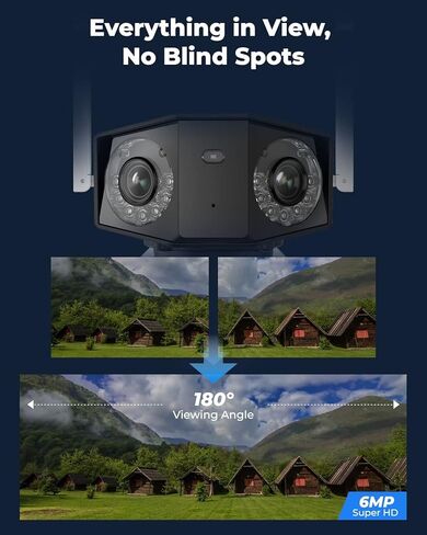REOLINK 4K 8MP 4G LTE Cellular Security Camera Wireless Outdoor, Dual Lens 180° Wide Angle, Sim Card Included, Continuous Solar Powered, Color Night Vision, 2 Way Talk, Duo 2 LTE + Solar Panel 2 in Saudi Arabia