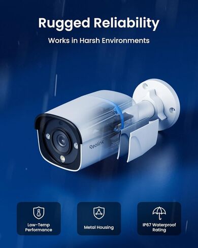 REOLINK Pro-Grade 4K PoE Security Camera, 125° Diagonal View, Color Night Vision, Smart Detection, Perimeter Protection, Two Way Talk, 24/7 Recording, No Monthly Fee, RP-PCB8M in Saudi Arabia