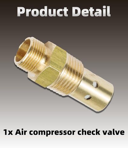 CAC-437-2 ترقية صمام فحص ضاغط الهواء النحاسي 1/2 NPT و1/2 CFPC في صمام متوافق مع موديلات DeVilbiss Craftsman 5HP IRL6560V 5E60VAD أجزاء وملحقات ضاغط الهواء العملية in Kuwait