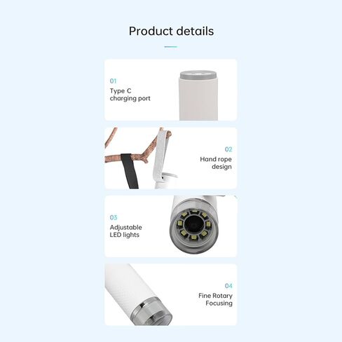Digital Microscope, 50X-1000X Magnification Handheld Microscopes with 8 LEDs, Portable USB Microscope Camera for Phone PC Tablet, for for Android in Saudi Arabia