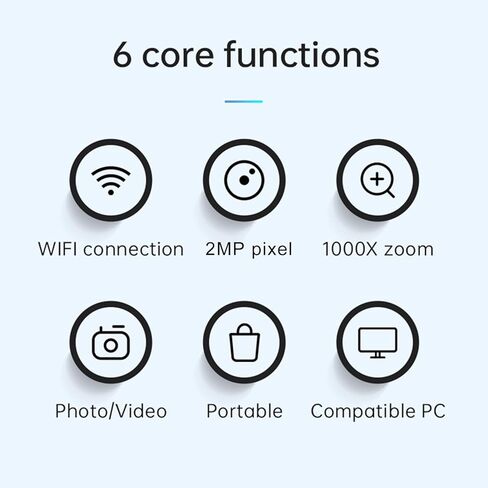 Digital Microscope, 50X-1000X Magnification Handheld Microscopes with 8 LEDs, Portable USB Microscope Camera for Phone PC Tablet, for for Android in Saudi Arabia