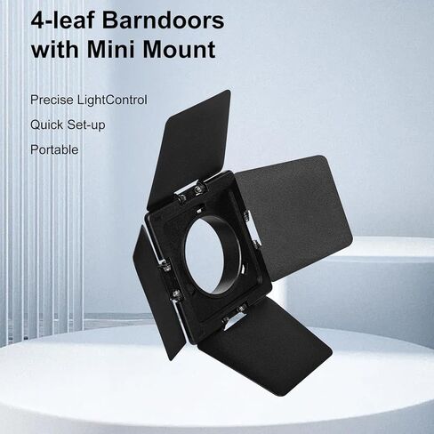 Gugxiom 4 Leaf Baffle لـ YN150S YN150 Ultra، أبواب الحظيرة لإضاءة الفيديو، التحكم في الشعاع القابل للطي لمدونة الفيديو، معدّل الاستوديو المدمج in Kuwait