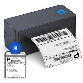طابعة تسمية الشحن الحرارية ، طابعة تسمية Bluetooth 4x6 لشحن حزم الشركات الصغيرة ، الدعم iOS ، Android ، Mac ، Windows ، Chrome ، تستخدم لـ UPS ، USPS ، eBay ، Etsy ، Amazon in Saudi Arabia