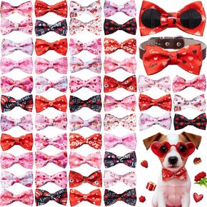 Hillban 50 PCS Fall Collar Bow Bow Ties Maple Leaves Cogs Collar Accessories Pet in Kuwait
