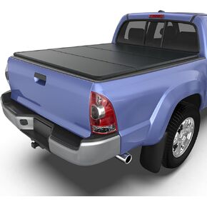 تغطية Tri-Fold Tonneau Soft ملاءمة لتويوتا تاكوما 2005-2015 مع نظام السكك الحديدية (Excl in Kuwait