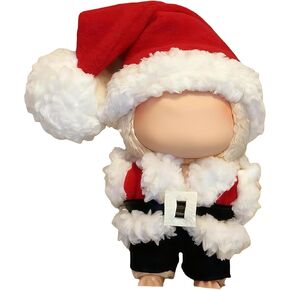 ملابس دمية 17 سم-مجموعة من 6 قطع ، قبعة + زرة + قميص + كاميرا + نظارات + أحذية ، ملحقات الزي دمى لطيفة ومتميزة (أسود) in Kuwait