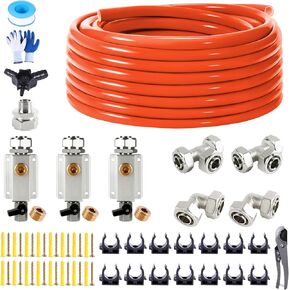 Shop Air Line Kit 3/4" × 100'&200'&300' HDPE-Aluminum-HDPE Air Tubing, Compressed Air Line Kit for Air Compressor Accessories, Leak Proof& Easy to Install Air Compressor Kit in Saudi Arabia