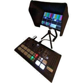 7-Inch LCD Film Production Monitor with HDMI 4K Pass-Through, 1280x600 Resolution, Table Stand, Sun Shade, Professional 4K Cables, Black, Metal. NO-Sound in Kuwait