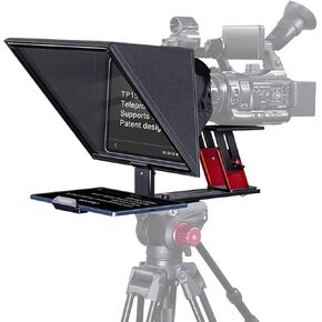 TP150 Teleprompter، 15 بوصة للكاميرا اللوحية DSLR، زاوية واسعة للتصوير 150 درجة، مع غطاء شمس قابل للإزالة، للتدريس عبر الإنترنت، والخطابات، وتسجيل الفيديو المباشر in Kuwait