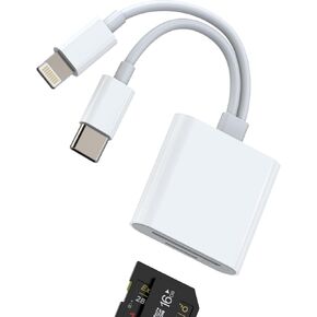 USB C Lightning to SD Micro SD Card Reader for iPhone16 15 14 for iPad Pro Android Camera TF Memory Transfer Type C Adapter for Apple Mac Laptop Digital External Storage Multiport Compact Accessories in Saudi Arabia