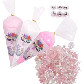 BOFUN 6 عبوات CRING GLUE CHLAY مع 60+ سحر الراتنج - DIY CASES KIT CRAFT للمجوهرات والمرايا و SCRAPBOOKING - سحر الولادة الرسوم المتحركة مع نصائح الأنابيب (أصفر بني) in Kuwait