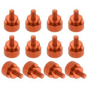 meccanixity 6 pcs m3x7mm knurled thumb screup case case thould leghen chanen sced sloy aluminium for case pc ، gold in Kuwait