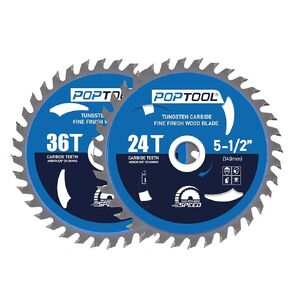 5-1/2 Inch Circular Saw Blade, 2pcs 24T/36T Tungsten Carbide Teeth with 5/8 Inch Arbor, for Fast Wood Cutting in Saudi Arabia