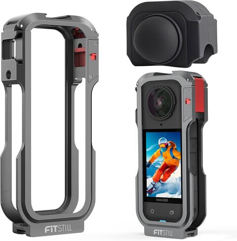 FitStill Protective Case for Insta360 X5 ，Multifunctional Aluminum Protective Cage+ Silicone Lens Cover, Scratch-Resistant and Dustproof, Multiple Expansion interfaces X5 Accessory Set in Saudi Arabia