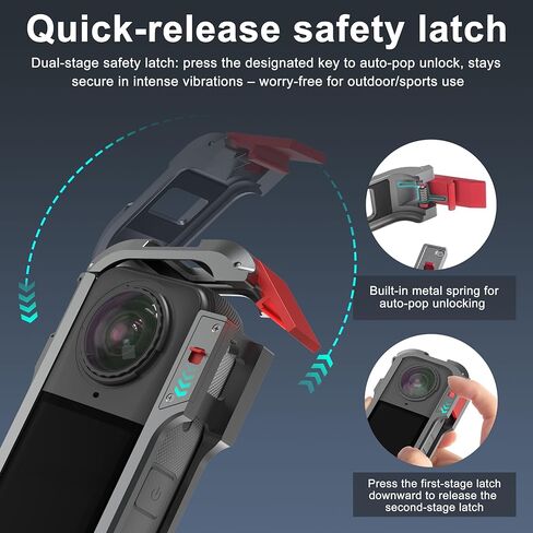 FitStill Protective Case for Insta360 X5 ，Multifunctional Aluminum Protective Cage+ Silicone Lens Cover, Scratch-Resistant and Dustproof, Multiple Expansion interfaces X5 Accessory Set in Saudi Arabia