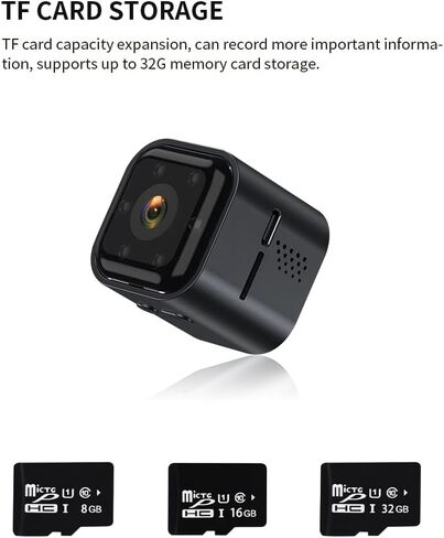 Guardhouse Security Camera - 1080P HD Mini Camera with Wide-Angle Lens, Motion Alerts & Night Vision. App Remote View, Rechargeable, Easy Setup for Home/Office (32, GB) in Saudi Arabia