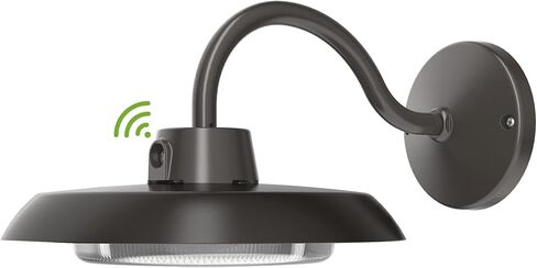 50W LED Gooseneck Barn Light 10 Inch Outdoor Farmhouse Wall Light with Dusk to Dawn Photocell Pole/Wall Mounted Area Light for Barn Garage Yard Warehouse 120VAC 4000K 5000LM UL Listed IP65 Dark Bronze in Kuwait