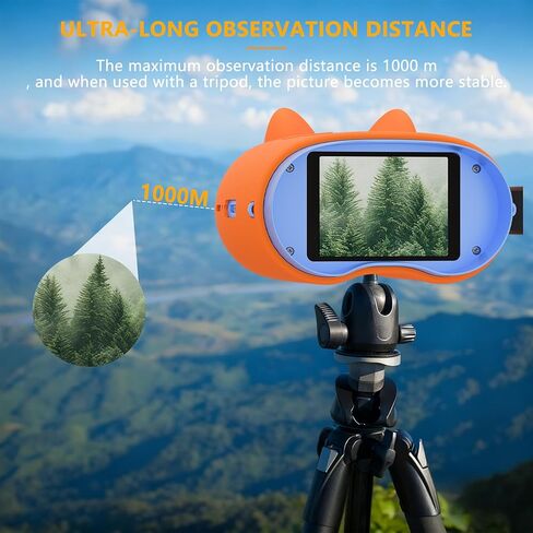 مناظير للأطفال مع شاشة LCD مقاس 2 بوصة ورؤية ليلية، مناظير أطفال حقيقية مقاس 10x25 للاستكشاف في الهواء الطلق، والتقاط الصور وتسجيل الفيديو، وإضاءة LED بخمسة مستويات، هدية ألعاب تعليمية مثالية للأولاد والبنات in Kuwait