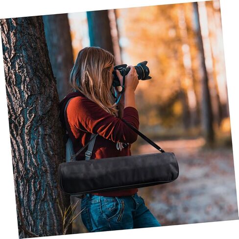 Homoyoyo Tripod Carrying Case and Photography Lighting Bag with Shoulder Strap 40cm Lightweight Portable Padded Organizer for Outdoor Camera Equipment Black in Saudi Arabia