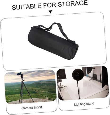 Homoyoyo Tripod Carrying Case and Photography Lighting Bag with Shoulder Strap 40cm Lightweight Portable Padded Organizer for Outdoor Camera Equipment Black in Saudi Arabia