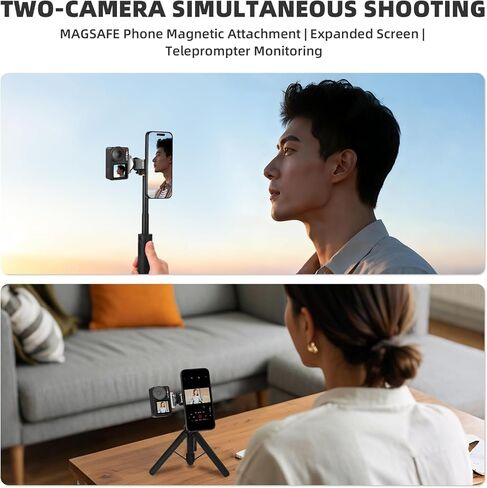 قاعدة حامل مغناطيسية BRDRC Osmo 360، محول سريع الإصدار من سبائك الألومنيوم 360 درجة قابل للتعديل لملحقات DJI Osmo Action 5 Pro/4/3، لحامل سطح المكتب حامل الهاتف MagSafe مع فتحة لولبية 1/4 بوصة in Saudi Arabia