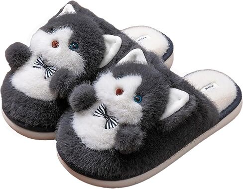 Plush home slippers. Thickened comfortable insoles. Durable slip-resistant soles. in Saudi Arabia