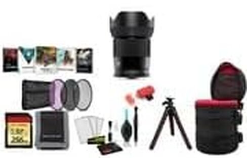 Sigma 23mm f/1.4 DC DN Contemporary Lens (Leica L) 348969 APS-C Format - Bundle with 256GB Memory Card, 3 Piece Filter Kit and More in Saudi Arabia