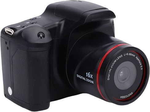 كاميرا Gugxiom DSLR، كاميرا رقمية عالية الدقة 2.4 بوصة 16 ميجابكسل 1080 بيكسل عالية الدقة مع تكبير تلقائي 16x ووضع الجمال، للتصوير الفوتوغرافي لمدونات الفيديو أثناء السفر in Kuwait