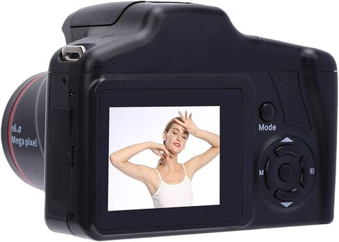 كاميرا Gugxiom DSLR، كاميرا رقمية عالية الدقة 2.4 بوصة 16 ميجابكسل 1080 بيكسل عالية الدقة مع تكبير تلقائي 16x ووضع الجمال، للتصوير الفوتوغرافي لمدونات الفيديو أثناء السفر in Kuwait