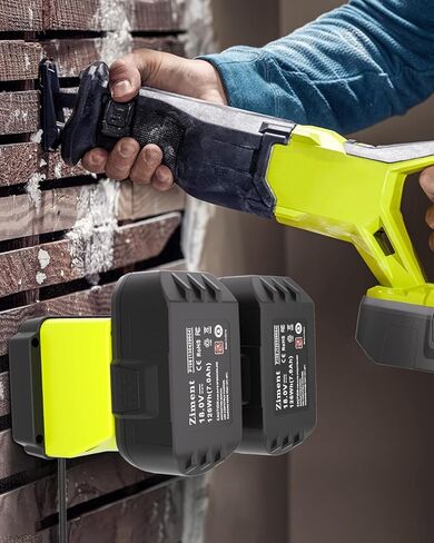 بطارية وشاحن 18 فولت، قطعتان بديلتان بقدرة 7.0 أمبير في الساعة لبطاريات Ryobi 18 فولت ومجموعة شاحن 2 منفذ P117 متوافقة مع بطارية Ryobi ONE+ P100 P102 P103 P105 P107 P108 P118 in Kuwait