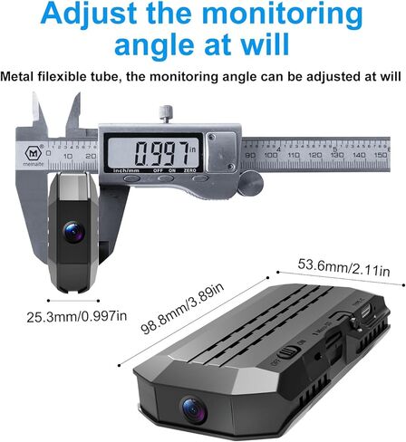 Smallest 4G LTE Cellular Wireless Camera,SIM Inserted,4K HD with Video Recording Live Feed,3000mAh Larger Battery Capacity,No WiFi Camera with 160° Wide-Angle View,Night Vision,Motion Detection in Kuwait